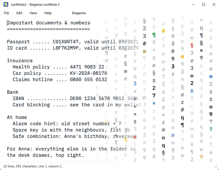 Steganos LockNote 2 – 安全な暗号化